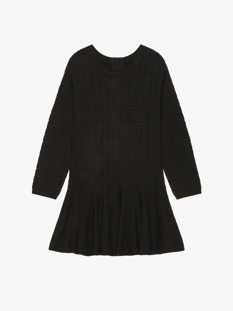 Women Givenchy Girl (4 To 12 Years) | Dress In 4G Jacquard Black