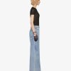 Women Givenchy Pants | Oversized Jeans In Denim With Crystals Light Blue