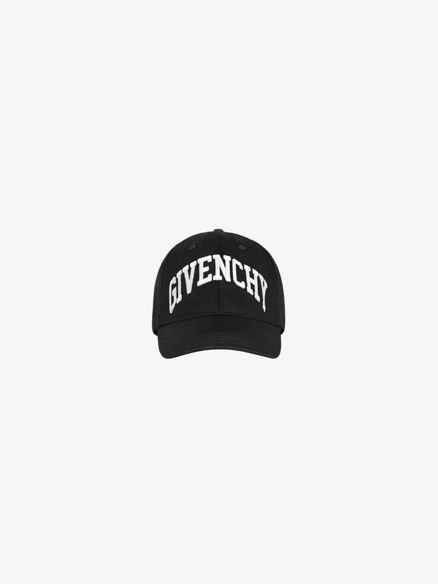 Men Givenchy Beanies & Caps | Givenchy College Embroidered Cap Black