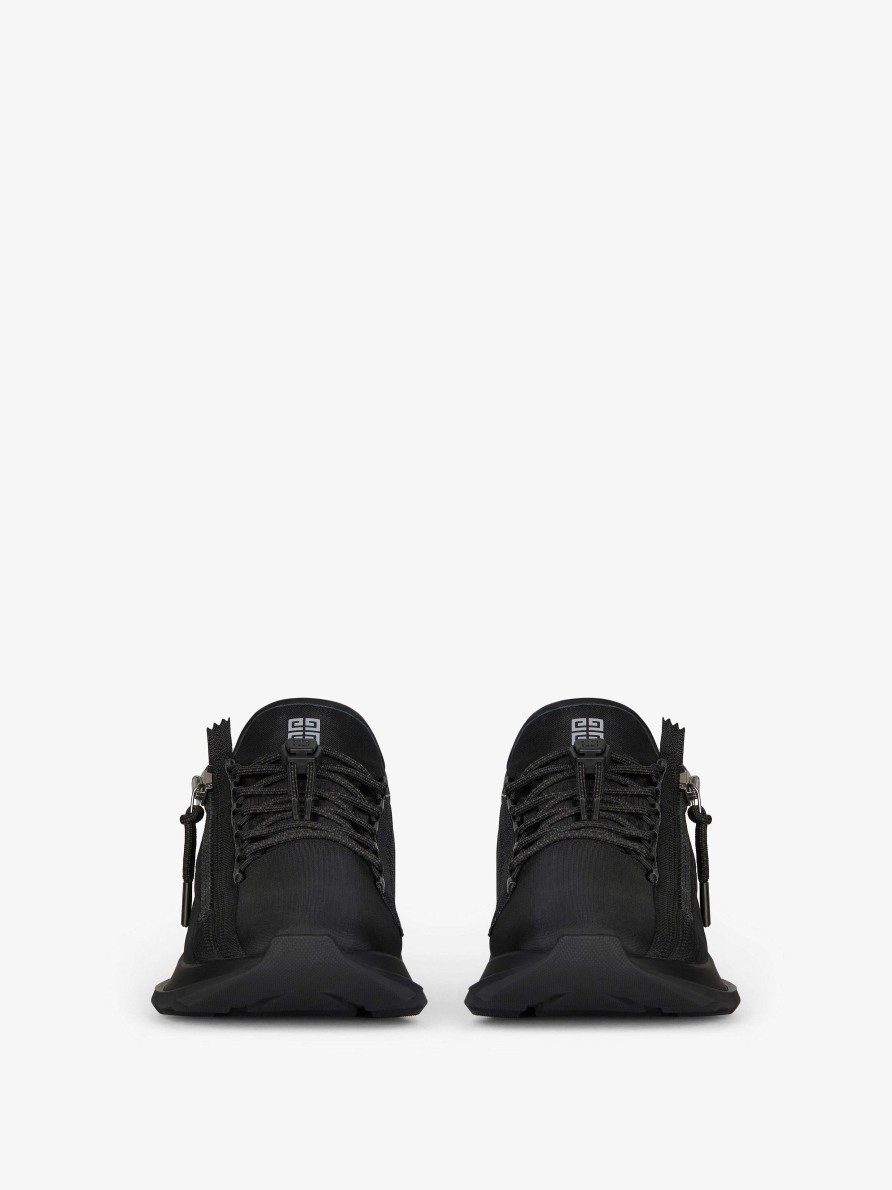 Men Givenchy Sneakers | Spectre Runner Sneakers In Synthetic Fiber With Zip Black