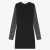 Women Givenchy Dresses | Dress In Sable Stretch And 4G Tulle Black