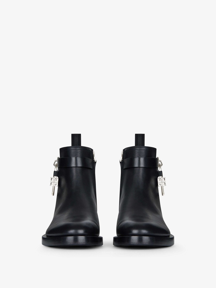 Men Givenchy Boots & Derbies | Lock Ankle Boots In Leather Black