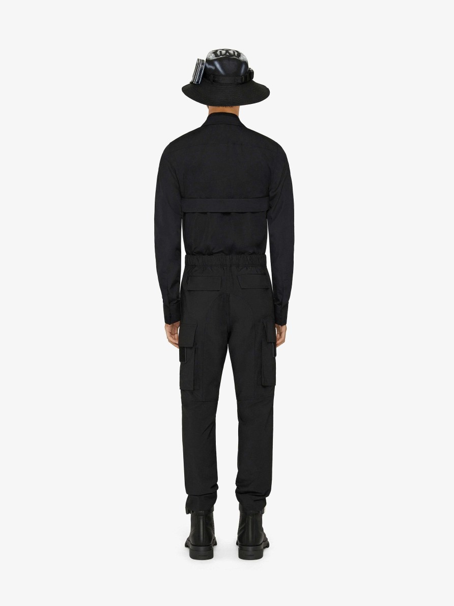 Men Givenchy Shirts | Shirt In Poplin With U-Lock Harness Black