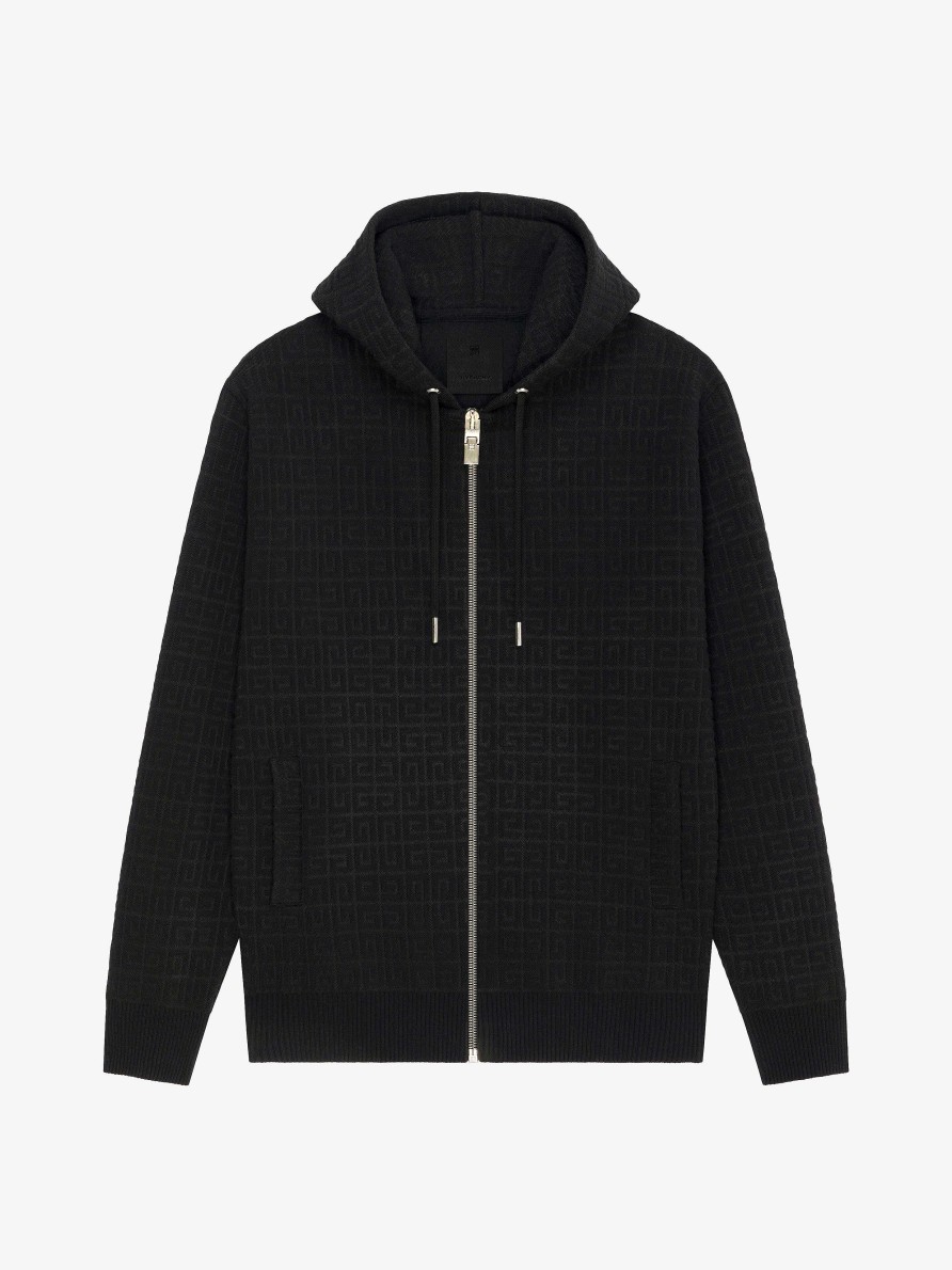 Men Givenchy Sweatshirts & Hoodies | Hoodie In 4G Jacquard Black