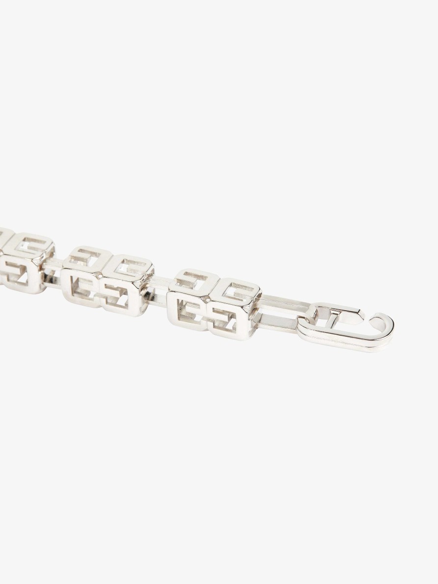 Women Givenchy Other Accessories | G Cube Chain Strap In Metal Palladium