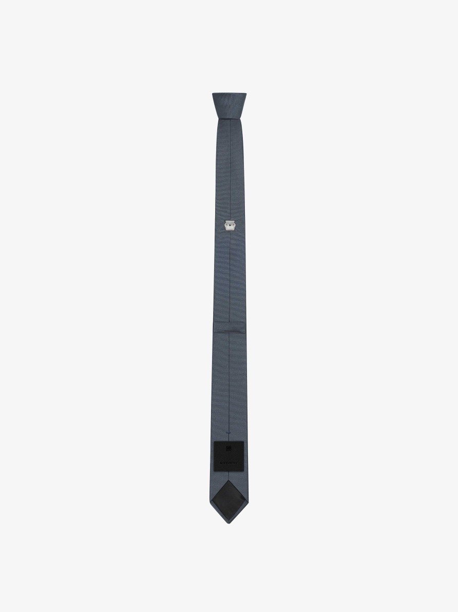 Men Givenchy Scarves & Ties | 4G Tie In Silk Navy