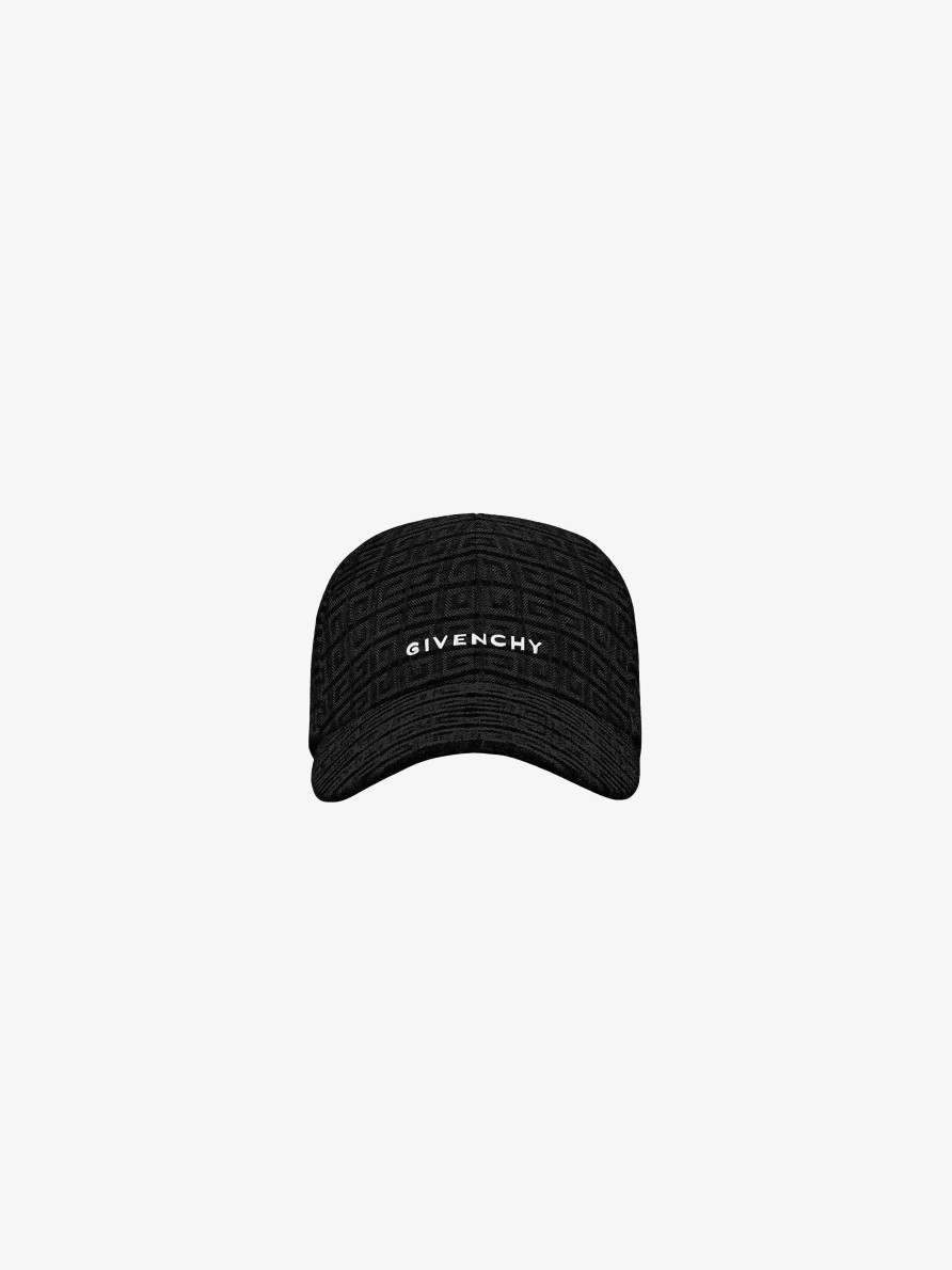 Men Givenchy Beanies & Caps | Givenchy Embroidered Cap In Denim Black