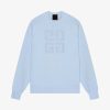 Women Givenchy Knitwear | 4G Sweater In Cashmere Light Blue