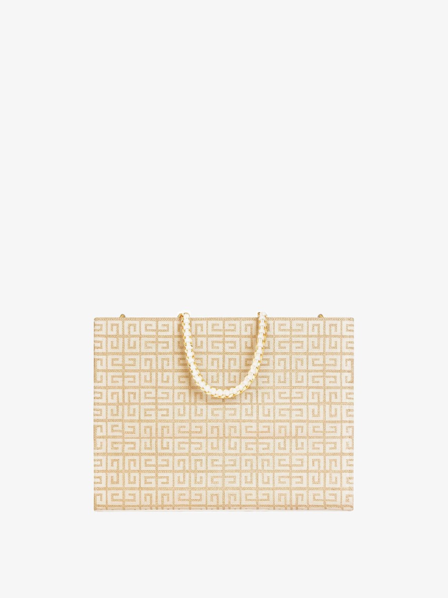 Women Givenchy G-Tote | Medium G-Tote Shopping Bag In 4G Jute With Chain Natural