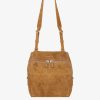 Men Givenchy Pandora | Small Pandora Bag In Suede Leather Havanna