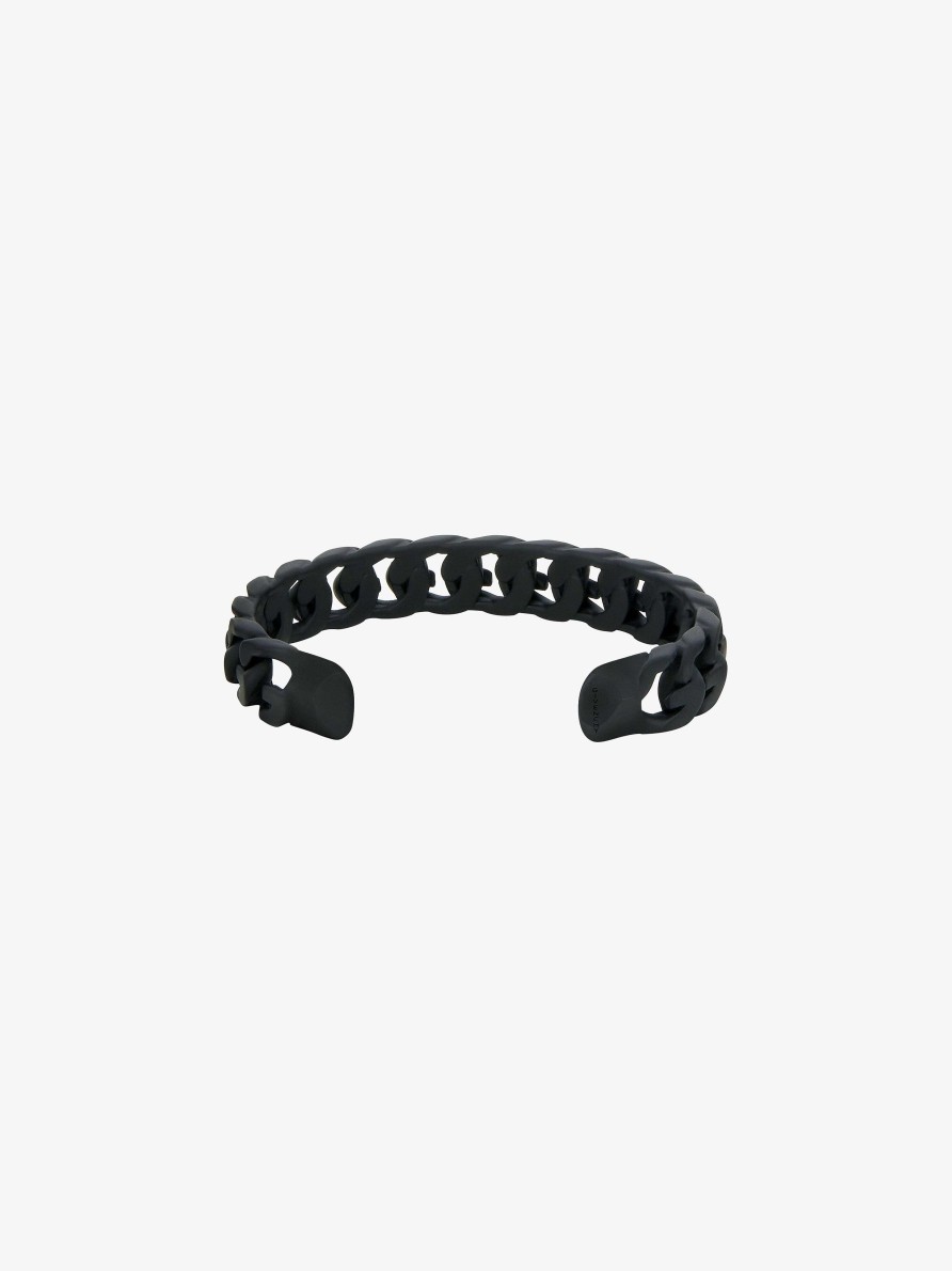 Men Givenchy Jewelry | G Chain Bangle Black