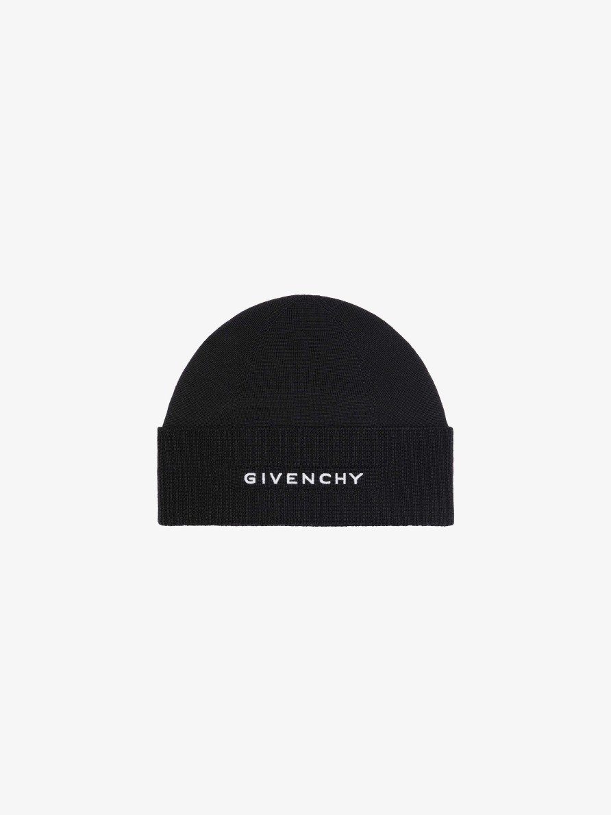 Women Givenchy Other Accessories | Givenchy 4G Beanie In Wool Black/White