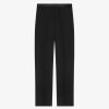 Men Givenchy Pants | Tailored Pants In Wool With Satin Waistband Black