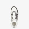 Men Givenchy G4 | G4 High Top Sneakers In Laminated Leather Silvery Grey