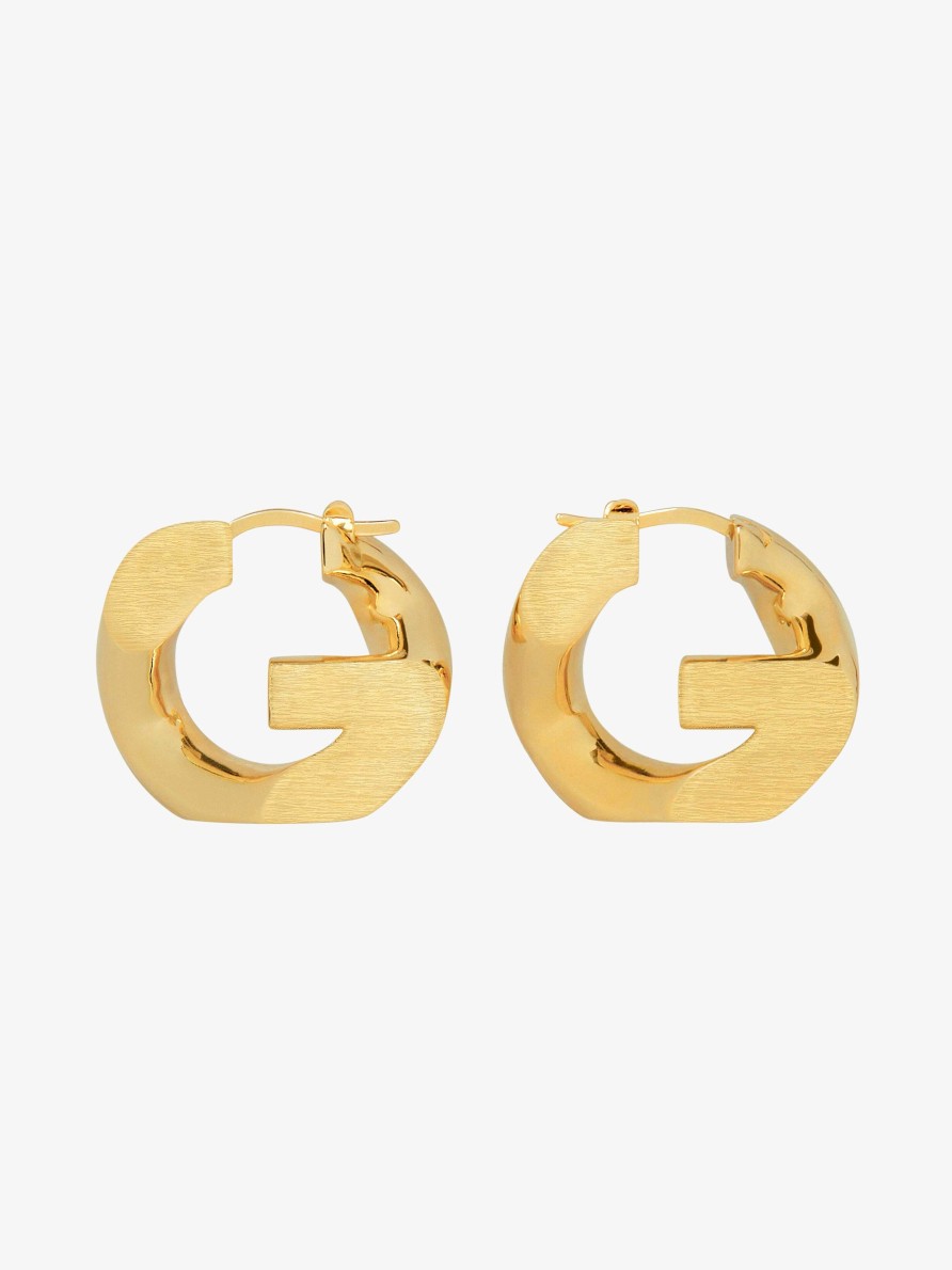 Women Givenchy Jewelry | G Chain Earrings In Metal Golden Yellow