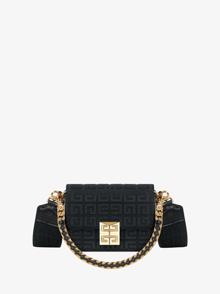 Women Givenchy 4G | Small 4G Bag In 4G Embroidery With Chain Black