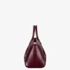 Women Givenchy Mini & Micro Bags | Mini Antigona Lock Bag In Box Leather Oxblood Red