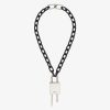 Men Givenchy Jewelry | Medium Lock Necklace In Metal Black