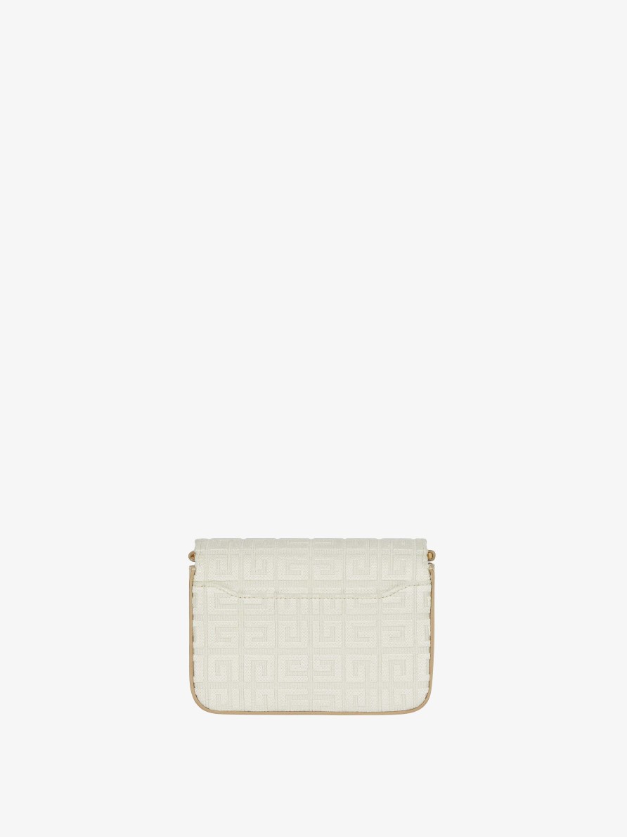 Women Givenchy 4G | Small 4G Bag In 4G Embroidery With Chain Natural Beige