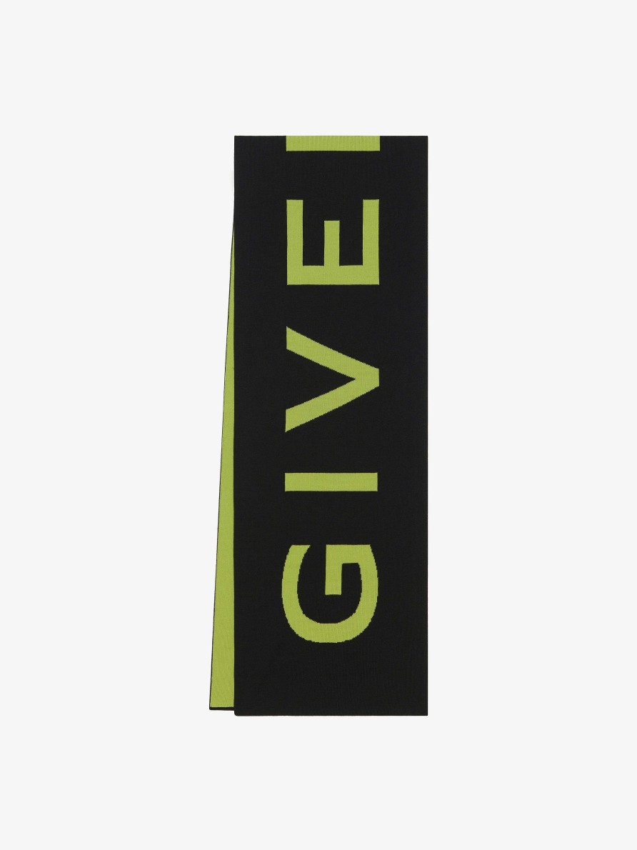 Men Givenchy Scarves & Ties | Givenchy Scarf In Wool Black