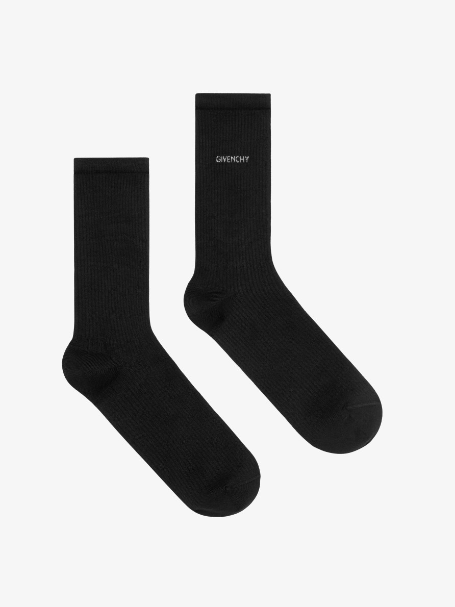 Men Givenchy Underwear | Socks In Cotton Black