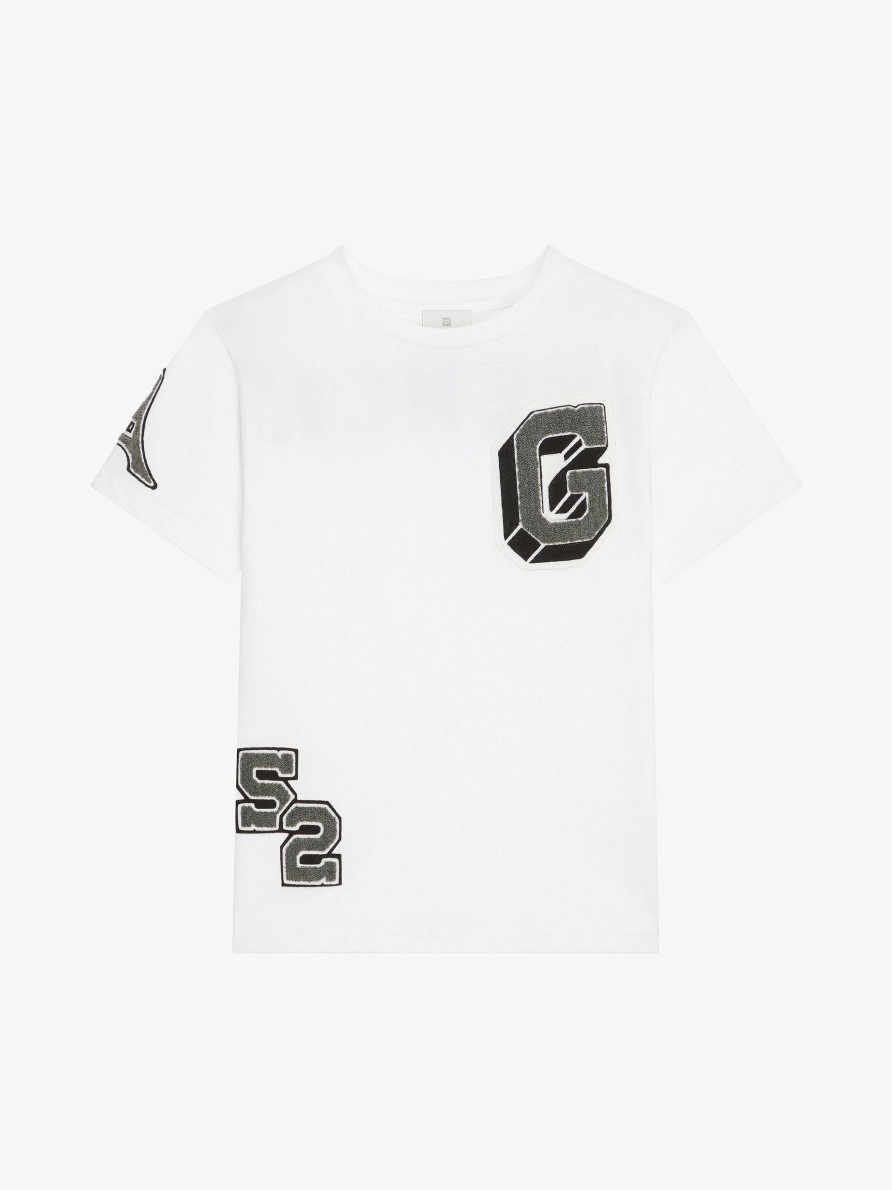 Men Givenchy Boy (4 To 12 Years) | Givenchy T-Shirt In Cotton White