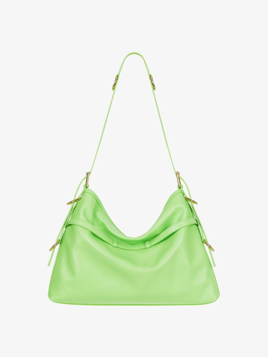 Women Givenchy Voyou | Medium Voyou Bag In Leather Mint Green