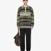 Men Givenchy Knitwear | Givenchy Sweater In Wool With Stripes Grey/Green