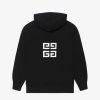 Men Givenchy Sweatshirts & Hoodies | Givenchy 4G Slim Fit Hoodie In Fleece Black