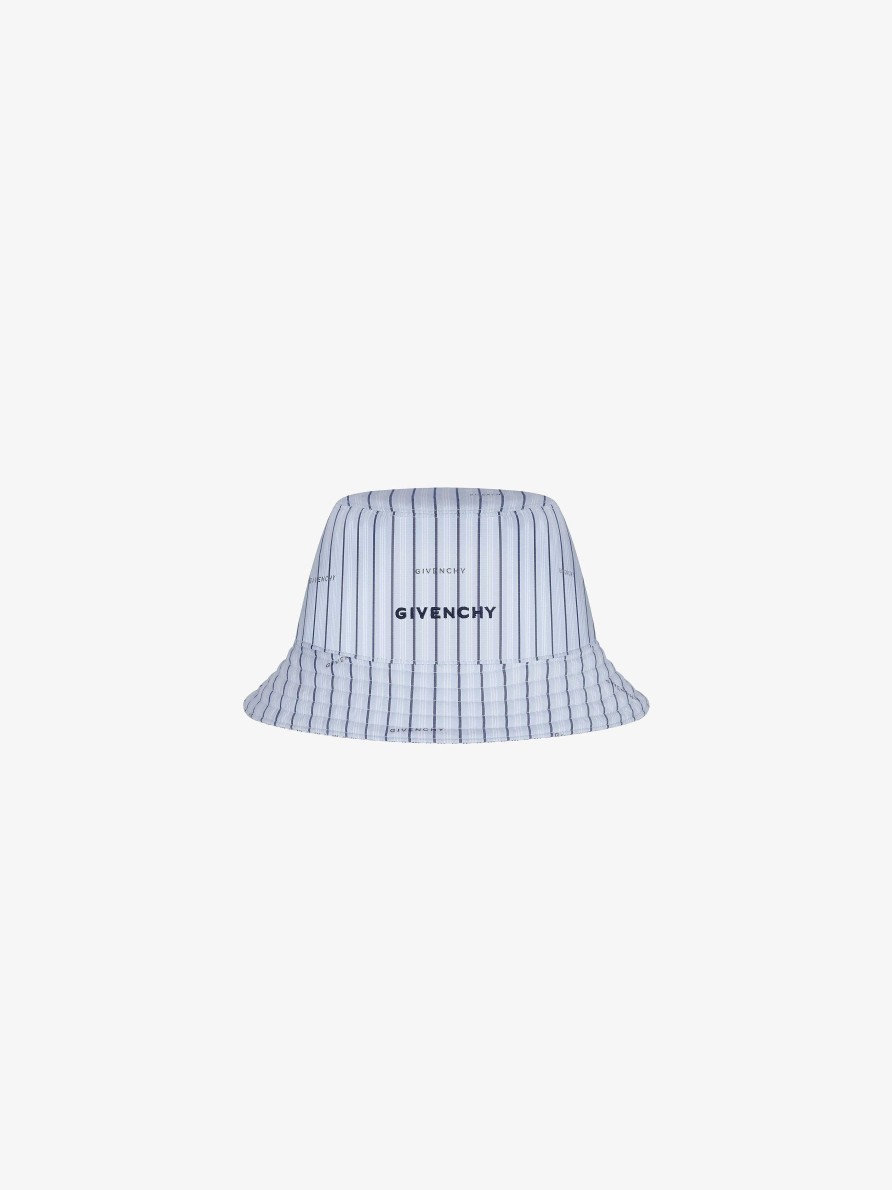 Men Givenchy Beanies & Caps | Reversible Givenchy Bucket Hat Baby Blue/White