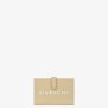 Women Givenchy Small Leather Goods | G-Cut Wallet In 4G Leather Natural Beige