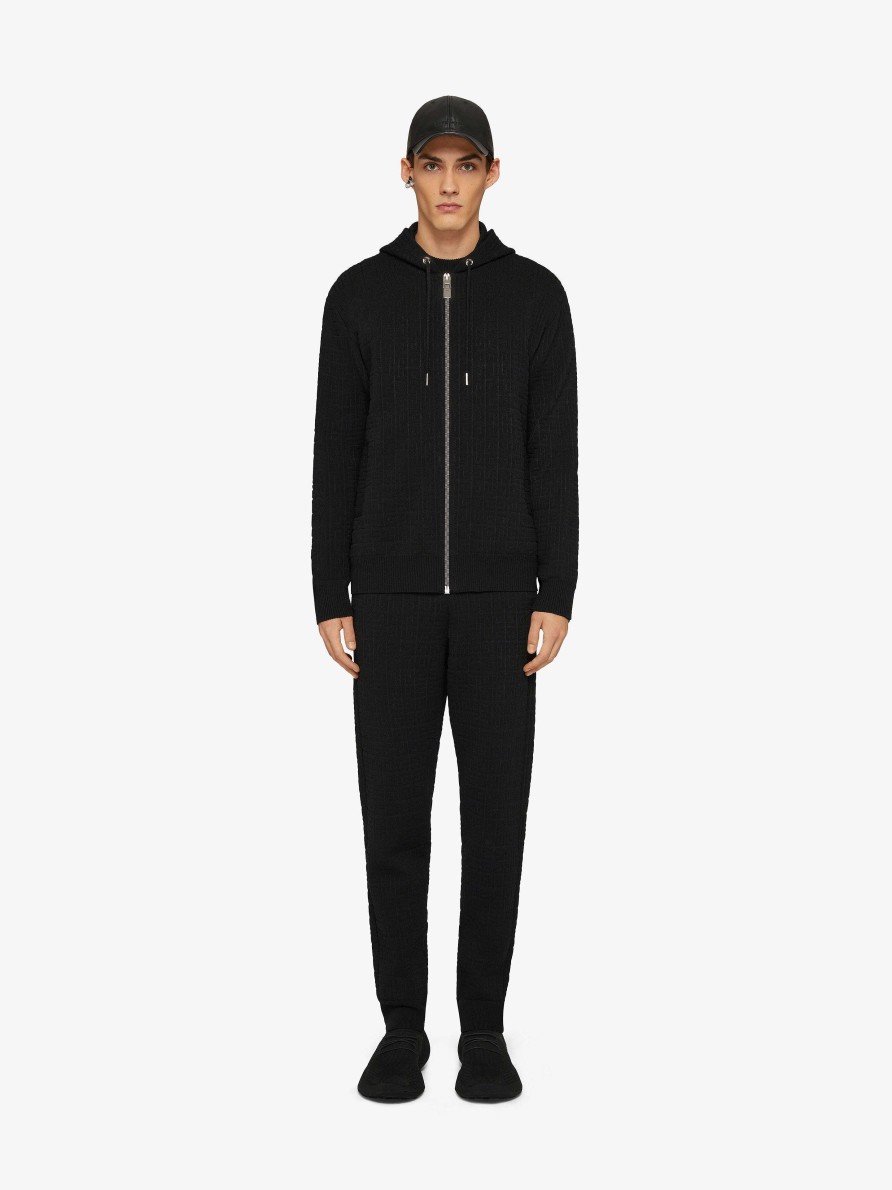 Men Givenchy Sweatshirts & Hoodies | Hoodie In 4G Jacquard Black