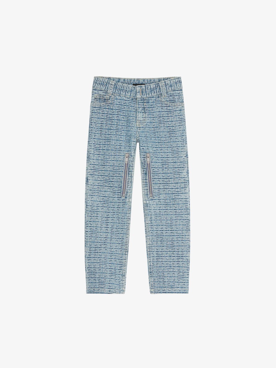 Men Givenchy Boy (4 To 12 Years) | Jeans In 4G Denim Mineral Blue