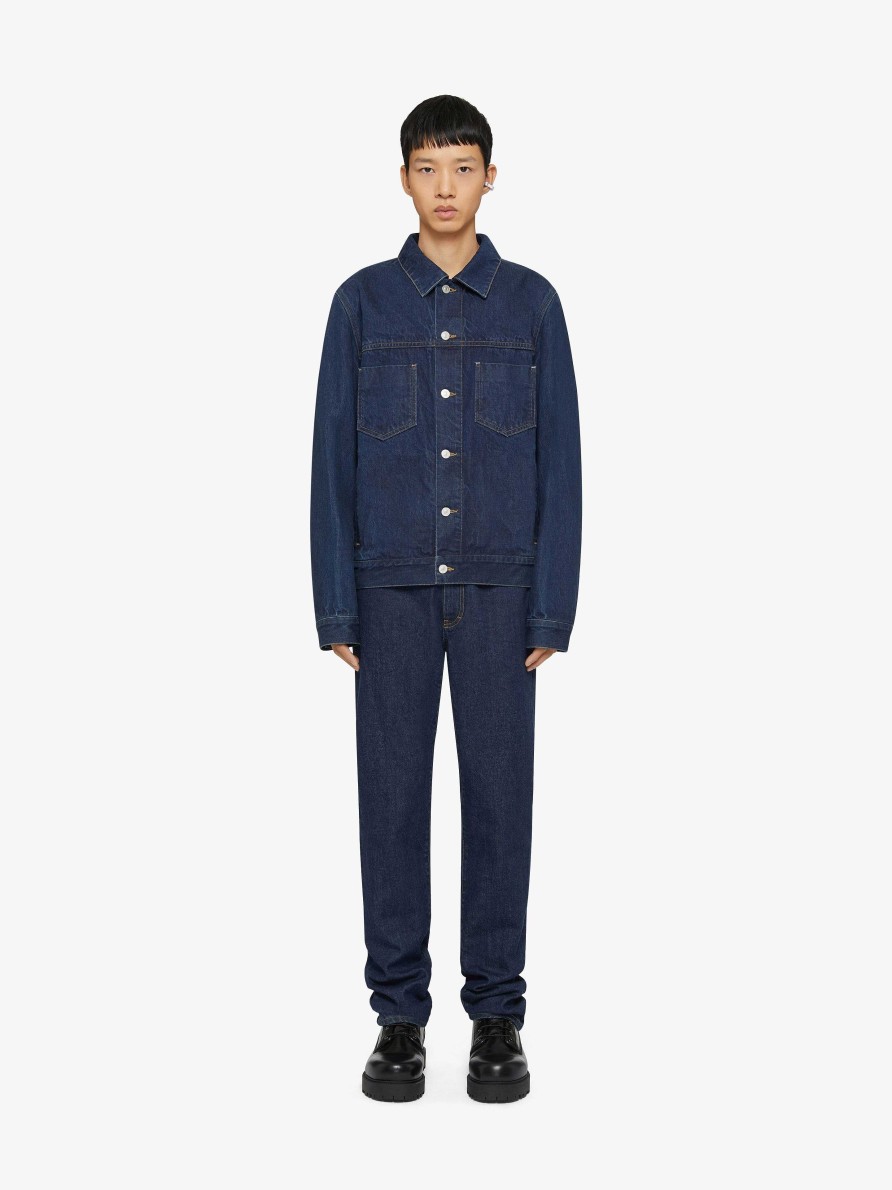 Men Givenchy Denim | Jacket In Denim Indigo Blue