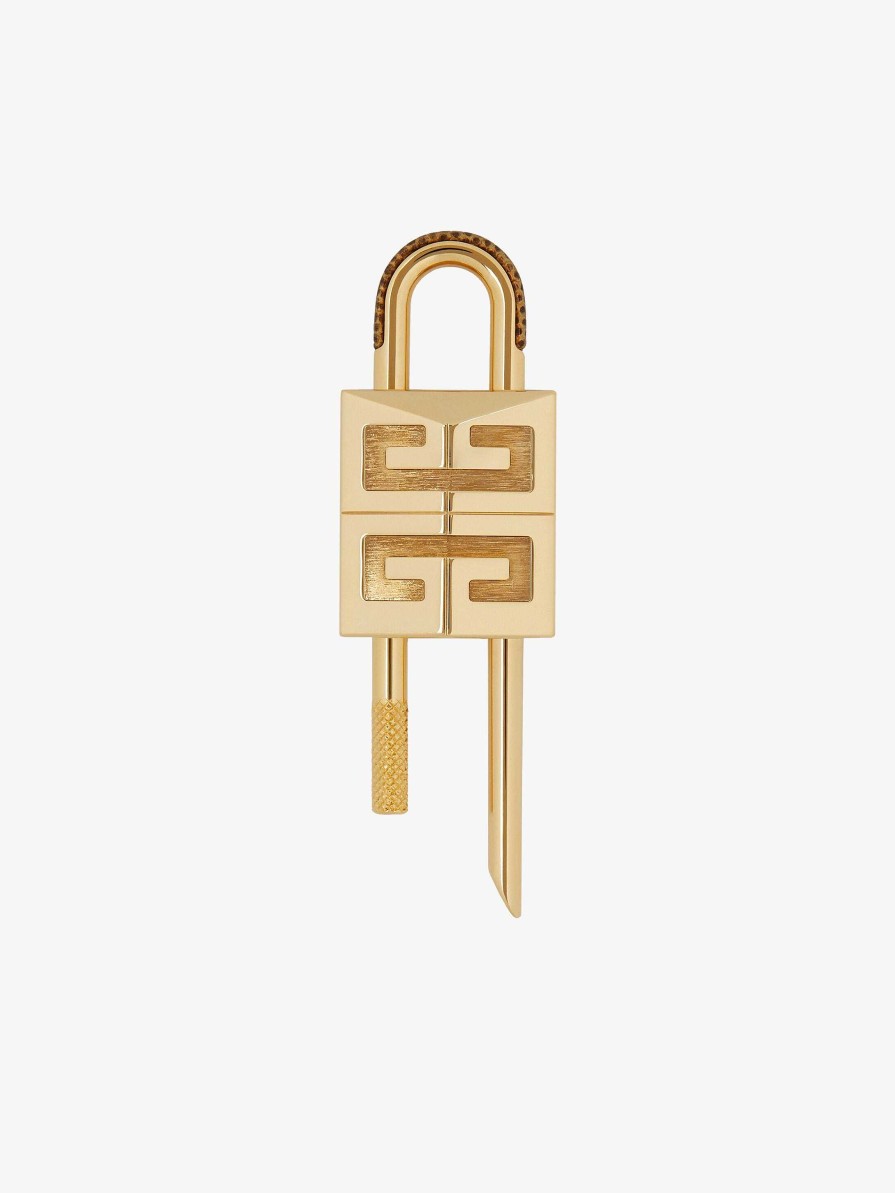 Men Givenchy Other Accessories | Small 4G Padlock In Metal Golden Yellow