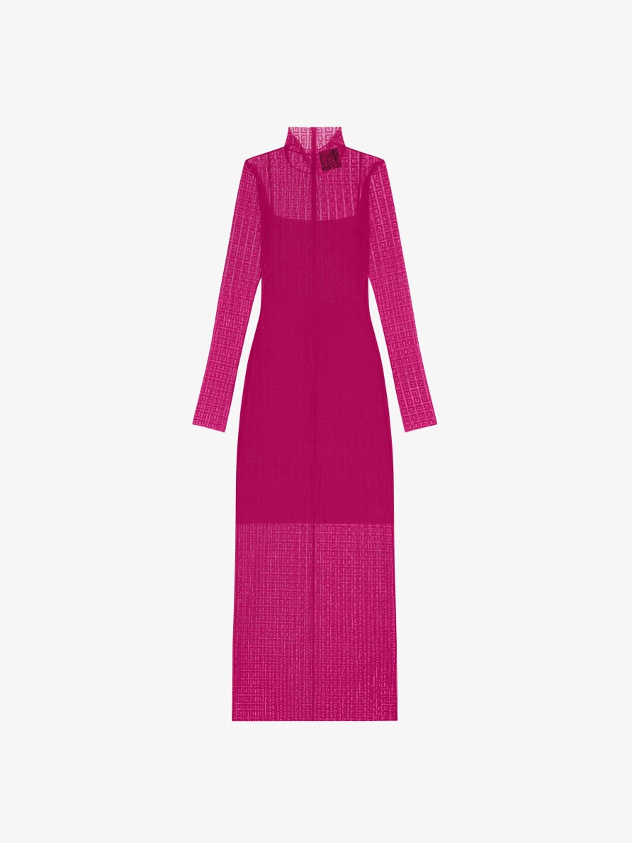 Women Givenchy Dresses | Dress In 4G Lace Fuchsia