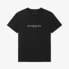 Men Givenchy T-Shirts | Givenchy Reverse Oversized T-Shirt In Cotton Black