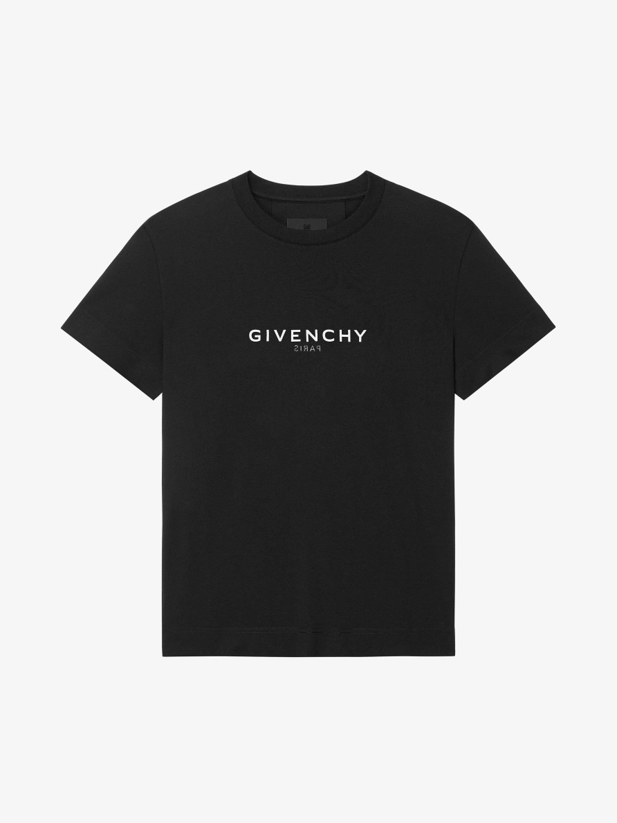 Men Givenchy T-Shirts | Givenchy Reverse Oversized T-Shirt In Cotton Black