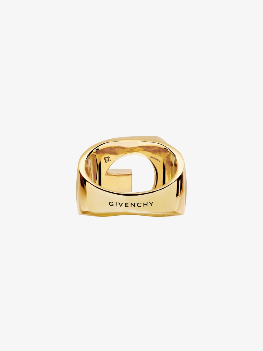 Women Givenchy Jewelry | G Chain Ring In Metal Golden Yellow