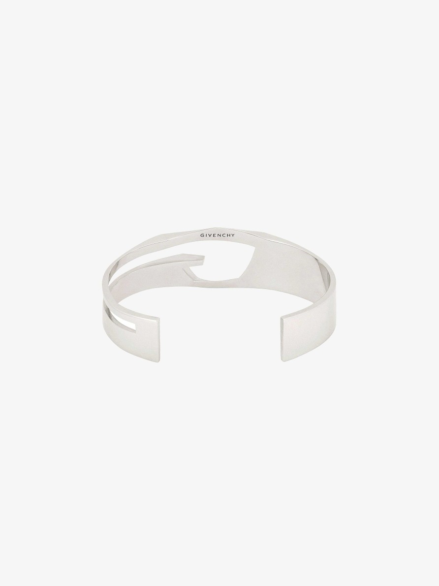 Men Givenchy Jewelry | Giv Cut Bracelet In Metal Silvery