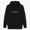 Men Givenchy Sweatshirts & Hoodies | Givenchy Reverse Hoodie In Fleece Black