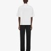 Men Givenchy Shirts | Boxy Fit Zipped Shirt In 4G Jacquard White