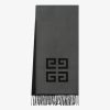 Men Givenchy Scarves & Ties | 4G Scarf In Wool Black/Grey