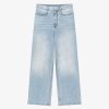 Men Givenchy Denim | Low Crotch Wide Jeans In Denim Super Light Blue