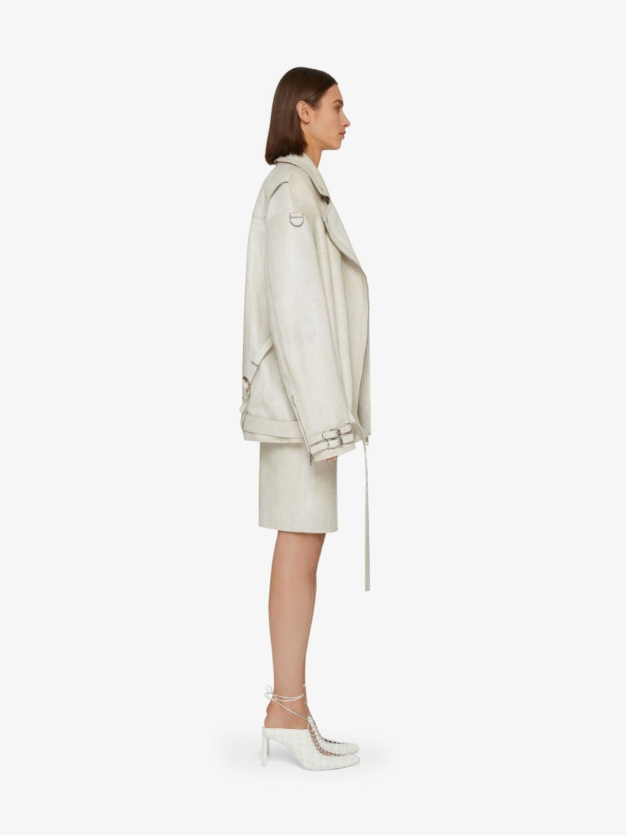 Women Givenchy Skirts | Skirt In Leather Natural Beige