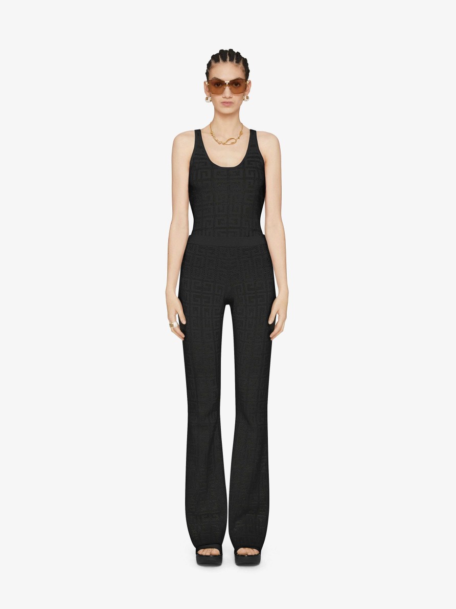 Women Givenchy Pants | Flare Pants In 4G Jacquard Black