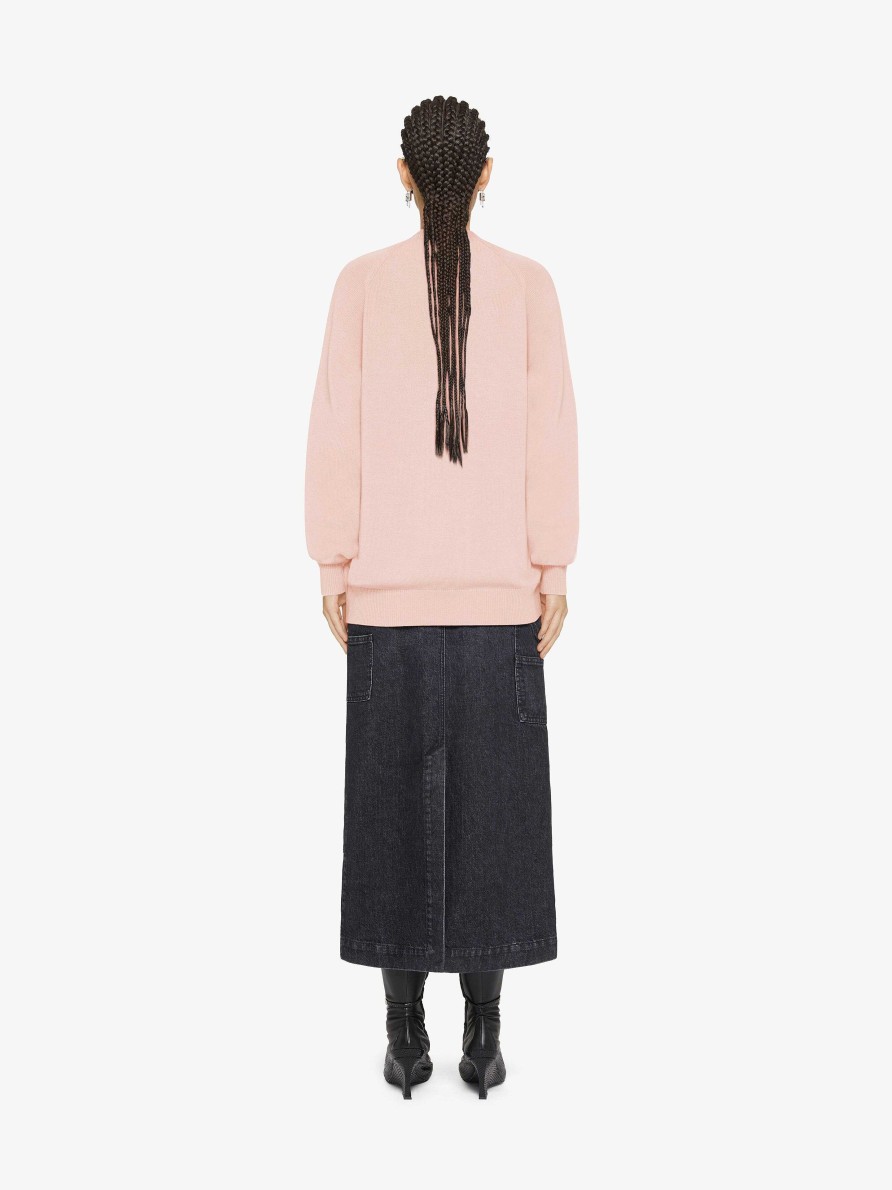 Women Givenchy Knitwear | 4G Sweater In Cashmere Blush Pink