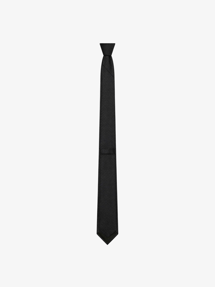 Men Givenchy Scarves & Ties | 4G Tie In Silk Black