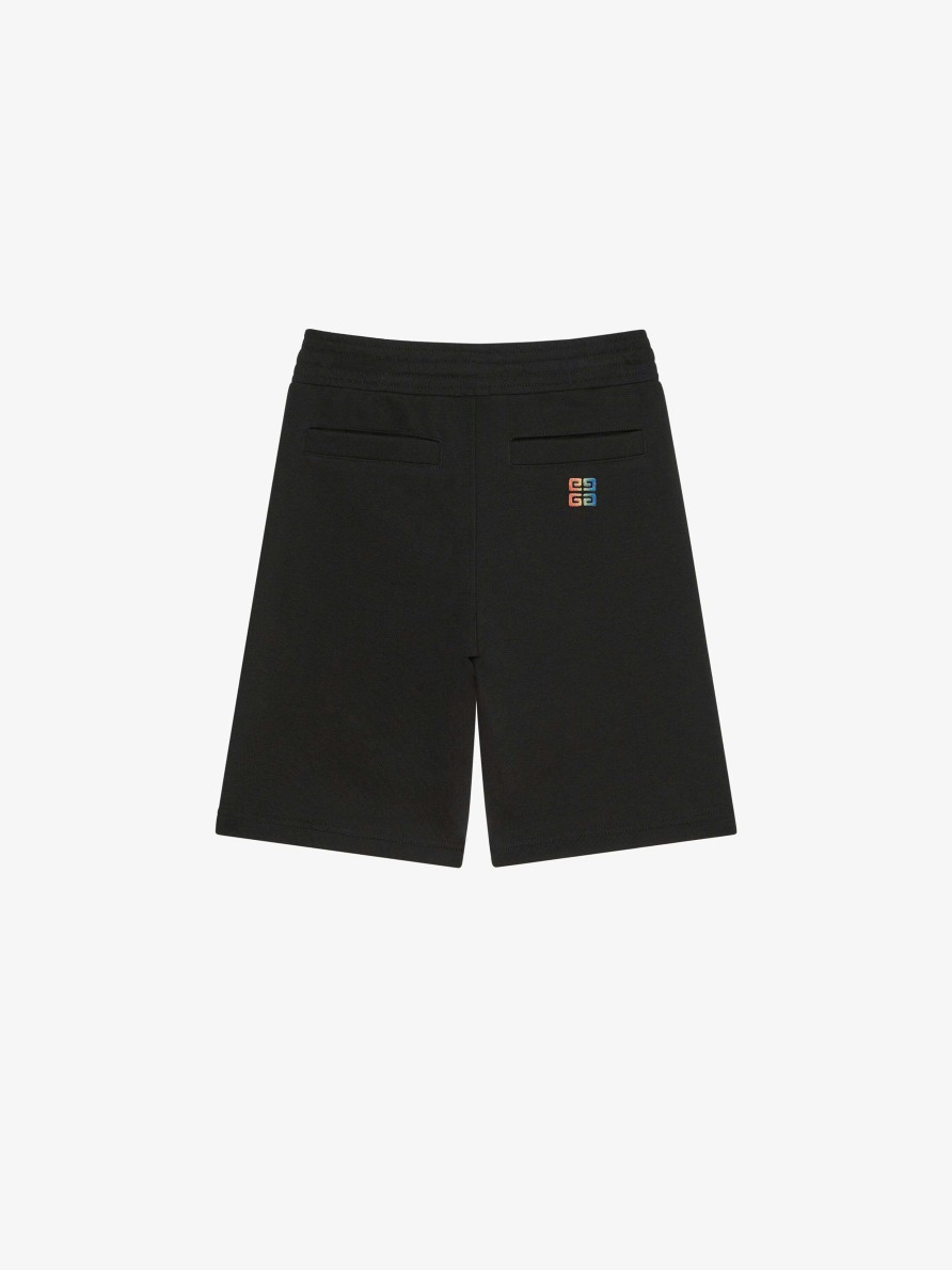 Men Givenchy Boy (4 To 12 Years) | Bermuda Shorts In Fleece Black