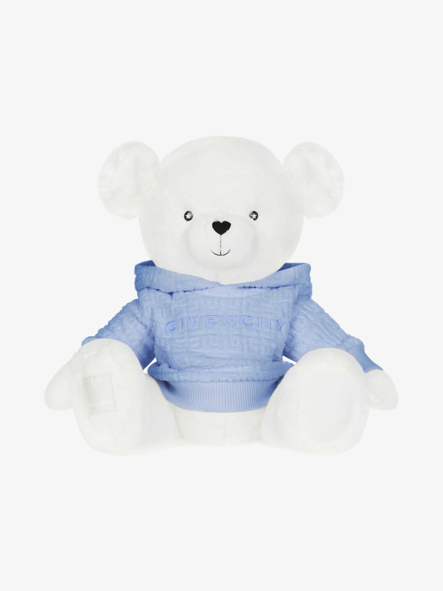 Men Givenchy Boy (4 To 12 Years) | Givenchy Teddy Bear In Faux Fur Light Blue